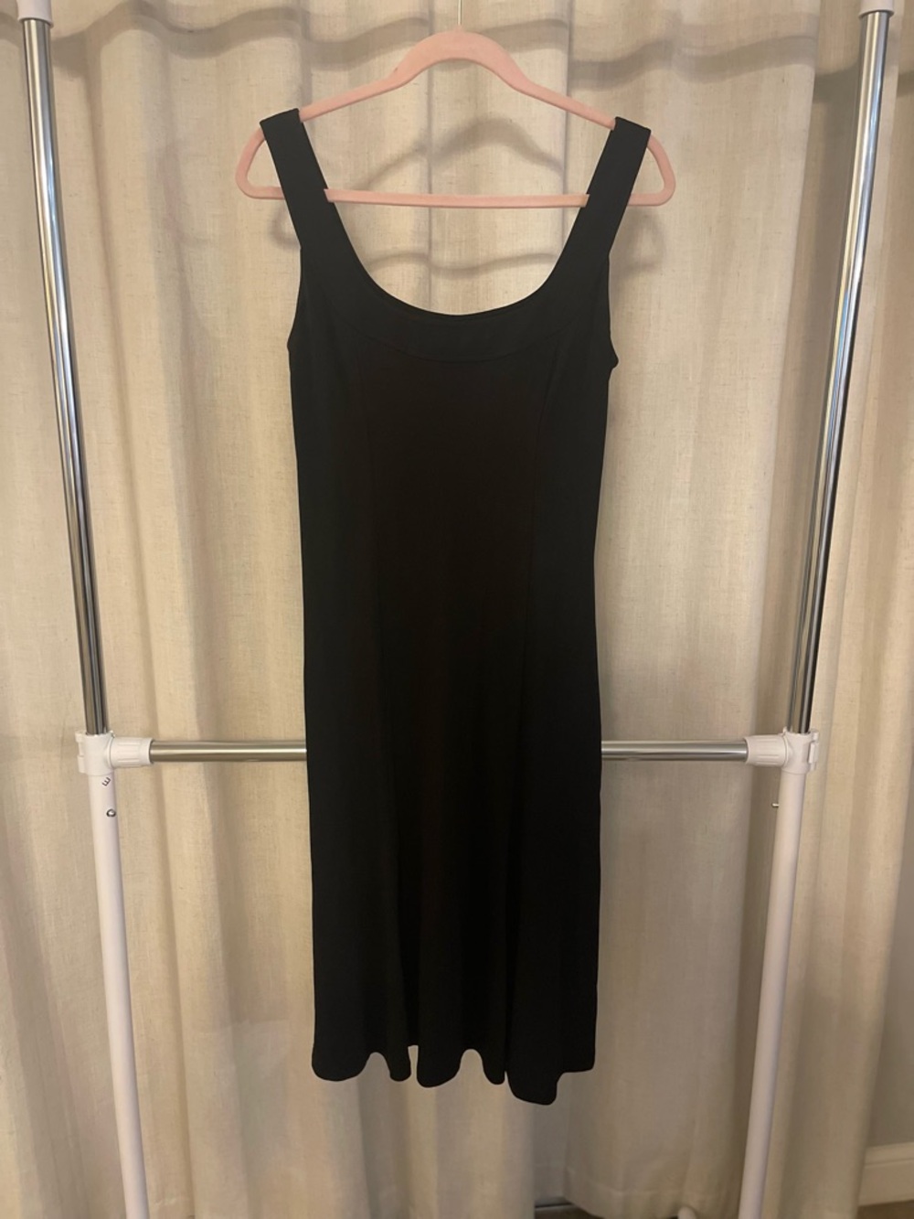 Ralph Lauren Black Sleeveless Midi Scoop Dress